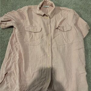 Madewell Pink Blouse with Relaxed Fit